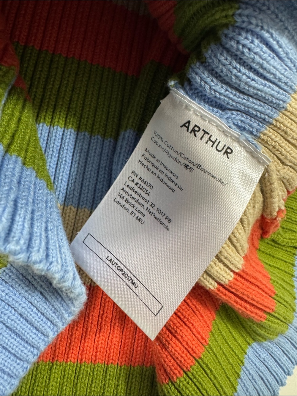 Arthur Racer Skivvy Sweater Multicolor Ribbed - Picture 4 of 8